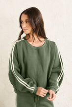 Contrast Hunter Green Crewneck