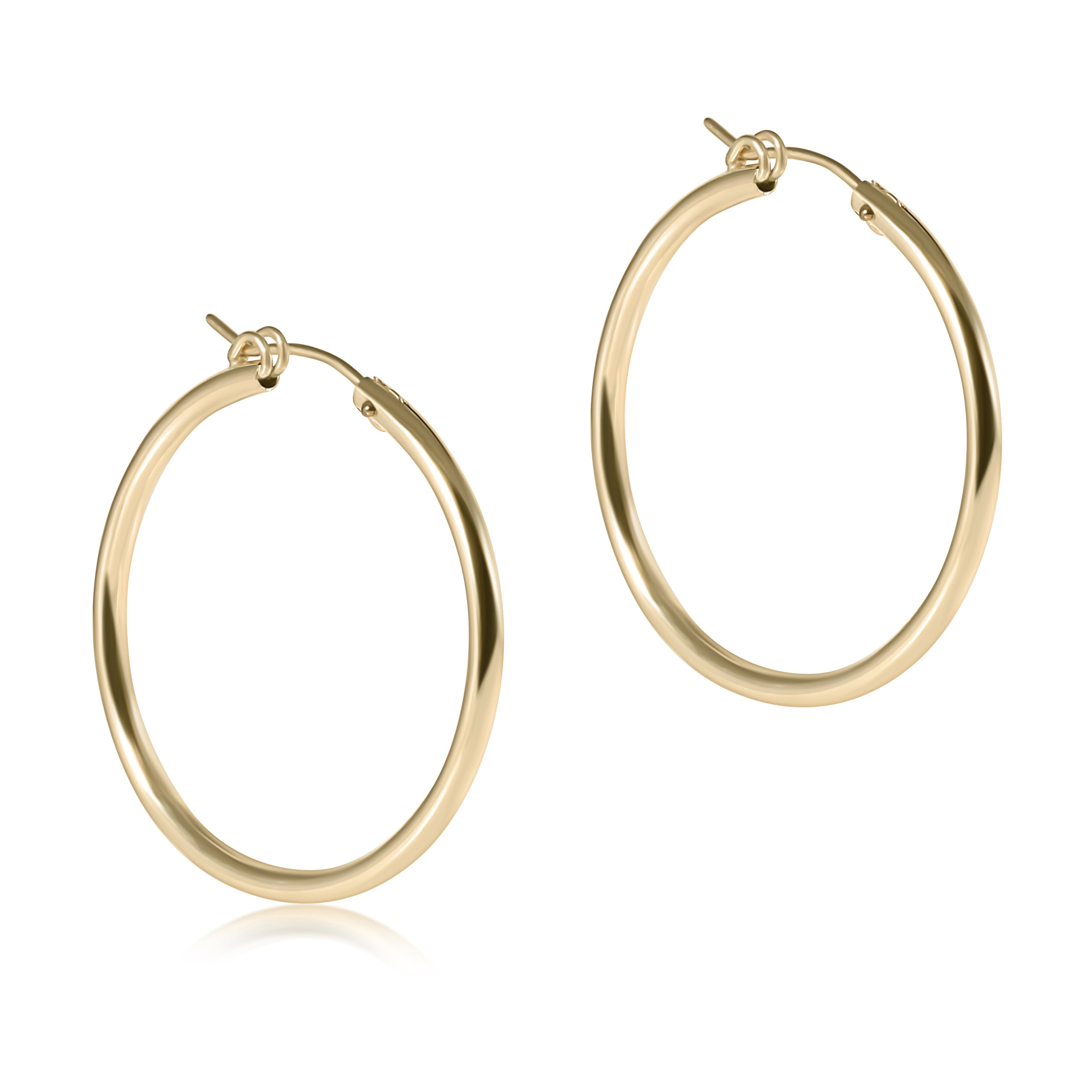 1.25" Smooth Gold Hoop