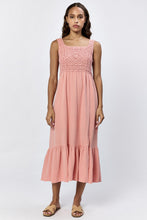 Chasity Terracotta Crochet Dress