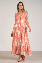 Coral Paisley Midi Dress