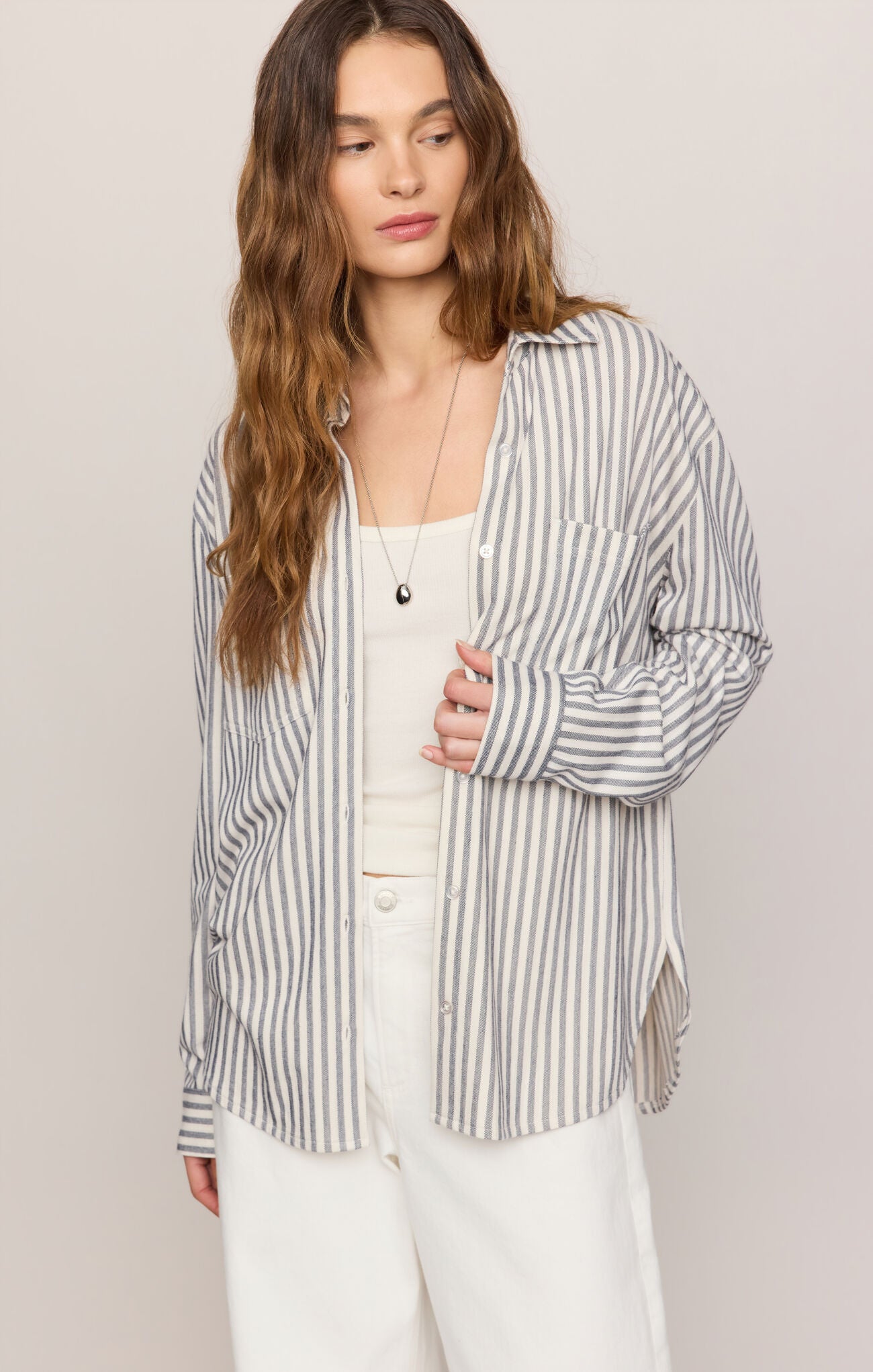 Reese Eclipse Stripe Button-Up