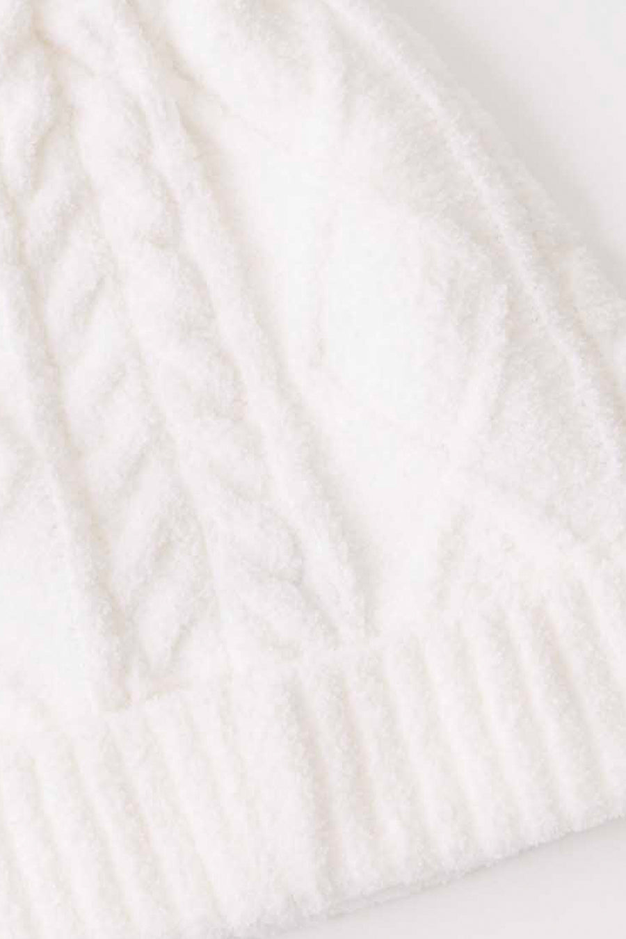 Ivory Cable Crew Beanie
