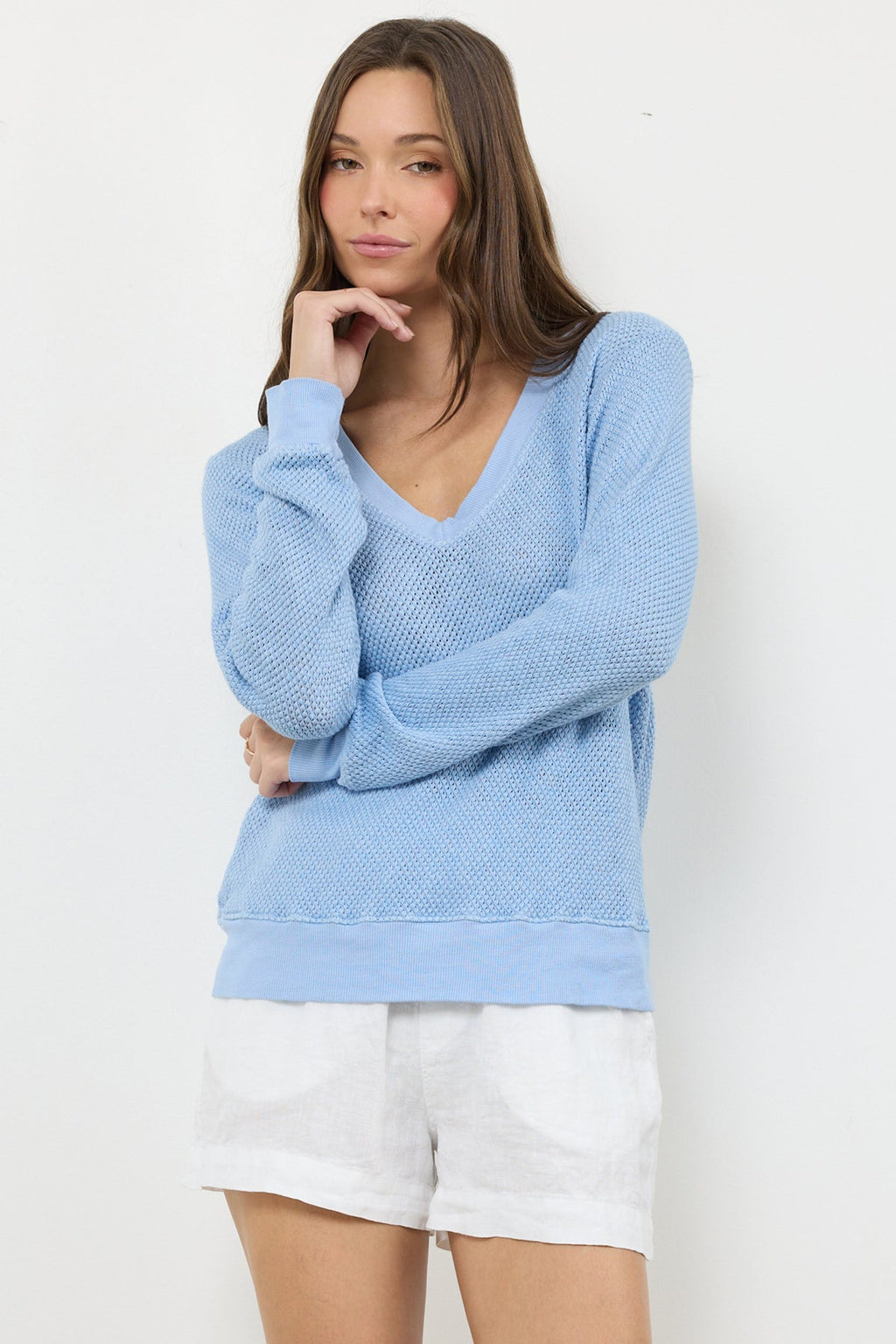 Gabrielle Azure V Sweater