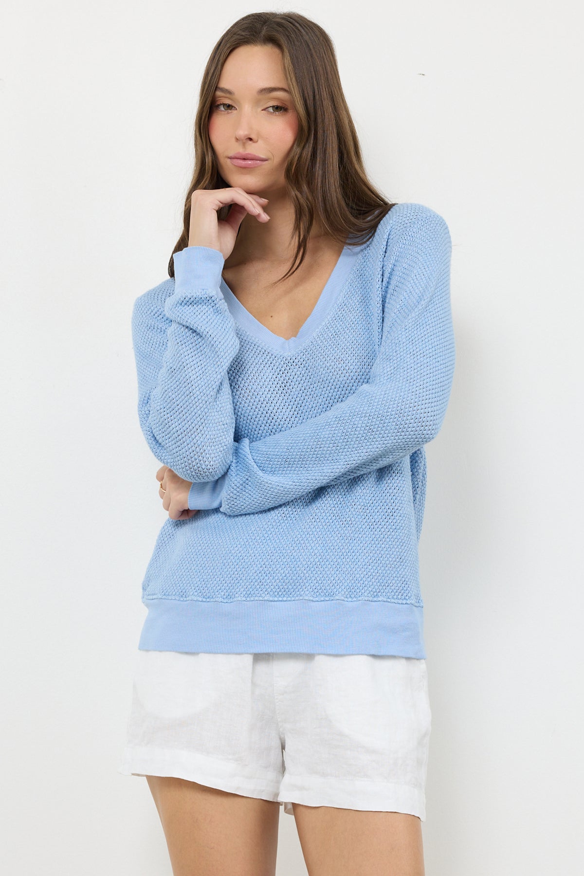 Gabrielle Azure V Sweater