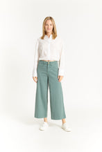 Sage Leaf Wide Leg Crop Pant