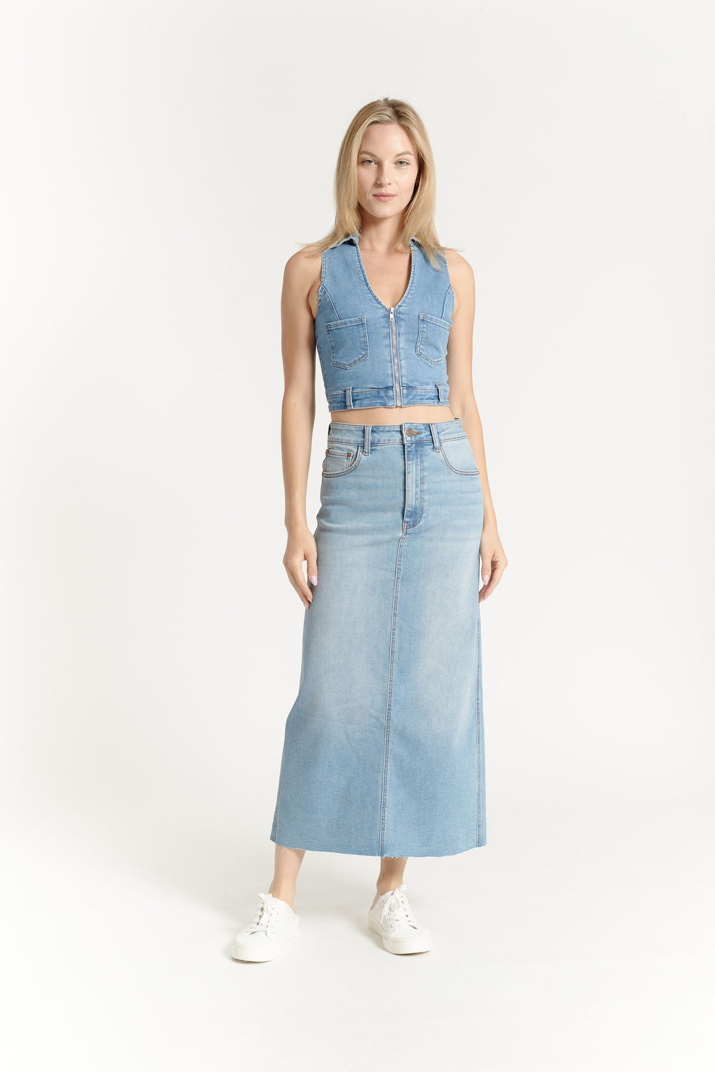 Denim Maxi Skirt