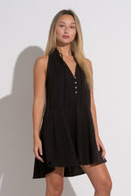 Black Gauze Mini Dress