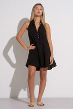 Black Gauze Mini Dress