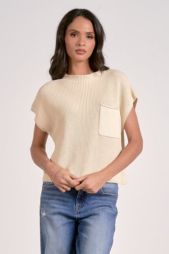 Oatmeal Cap Sleeve Sweater