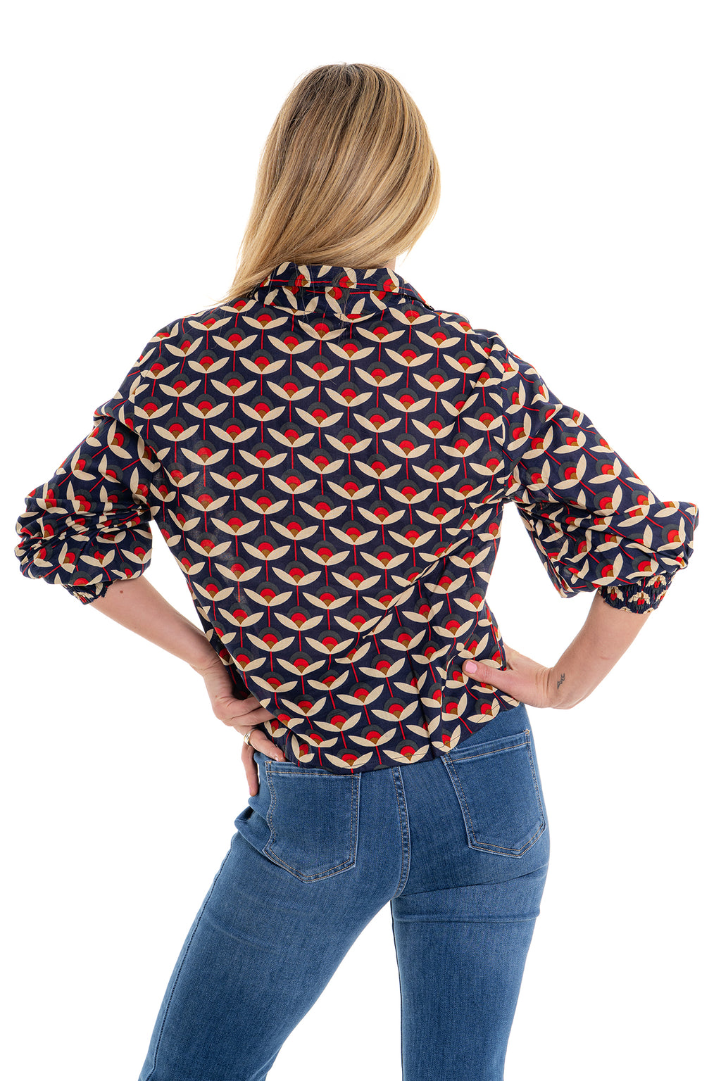 Lenni Balloon Button Down Top