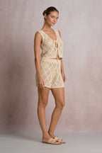 Crochet Tie-Front Vest