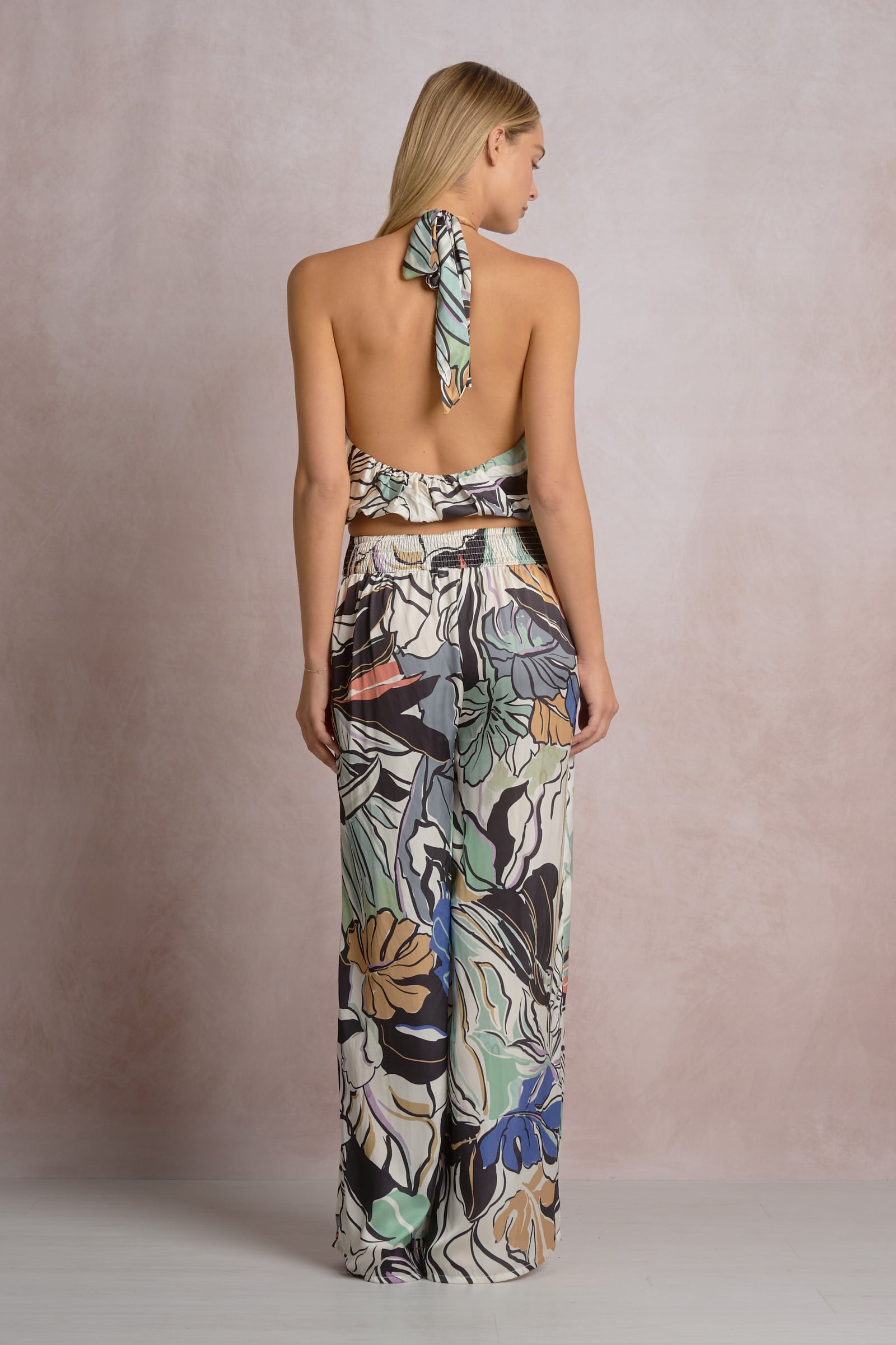 Tropic Floral Satin Pant