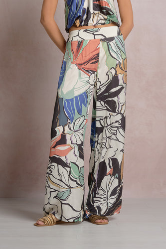 Tropic Floral Satin Pant