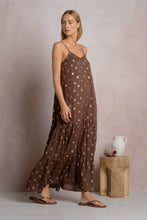 Metallic Polka Dot Maxi Dress