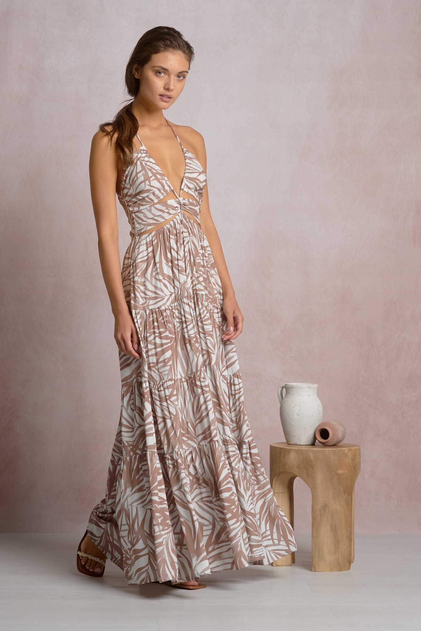 Bali Natural Cut-Out Maxi Dress