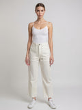 Off-White Relaxed Patch Pocket Crop Jeans