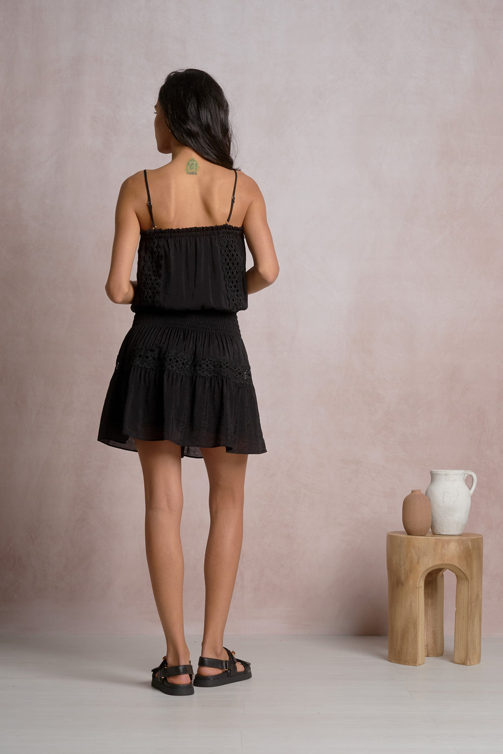Viola Black Mini Dress