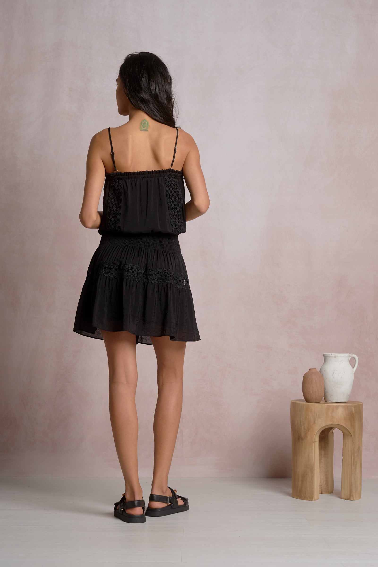 Viola Black Mini Dress
