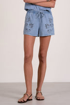 Jack Chambray Eyelet Short