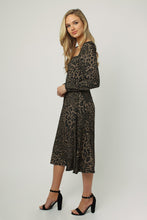 Isabelle Square-Neck Leopard Dress