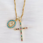 Creation Double Charm Turquoise Necklace