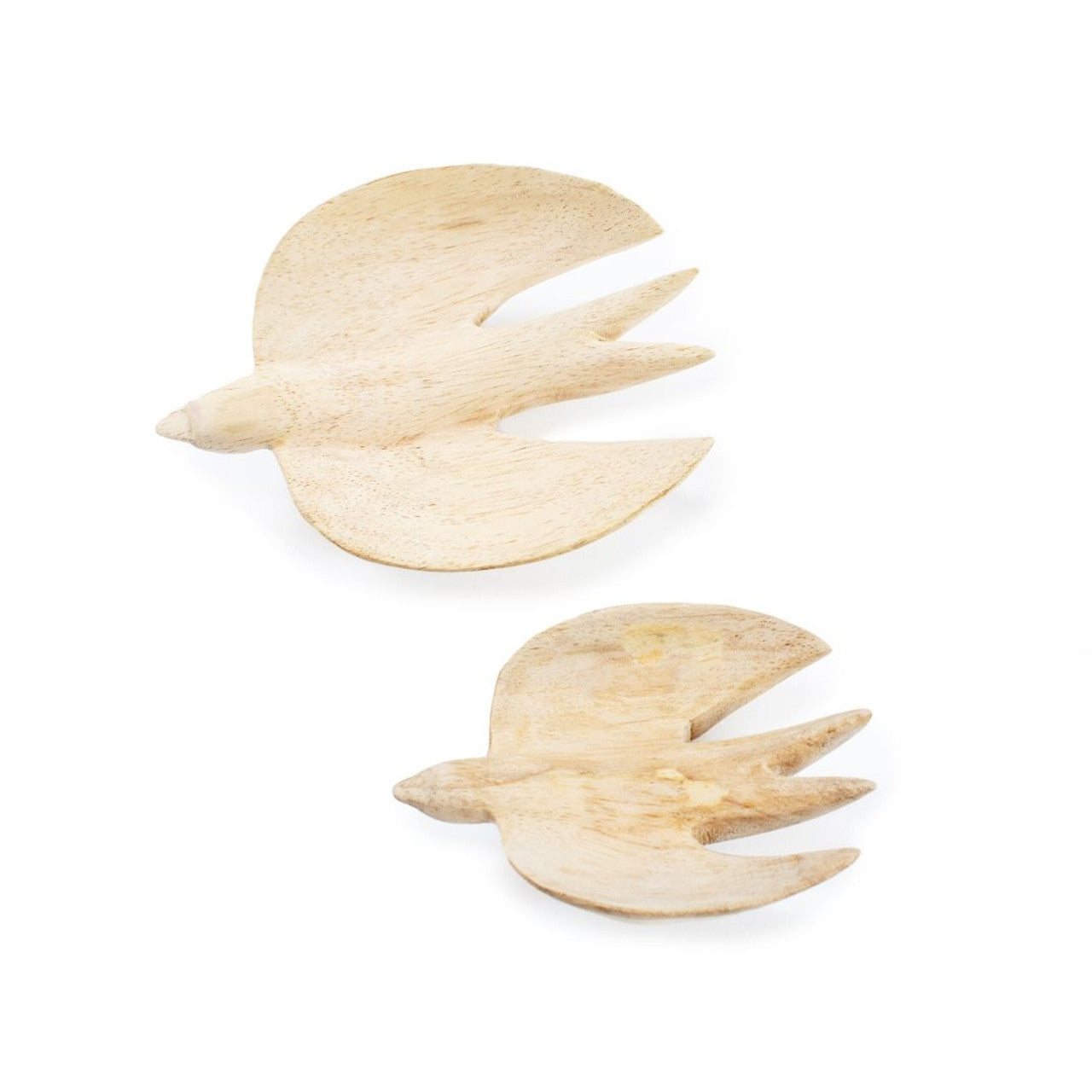 Wood Carved Bird Set